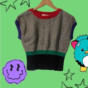 Vintage Cropped Sweater Top